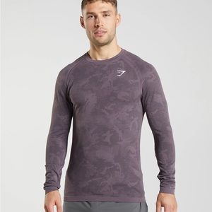 GYMSHARK GEO SEAMLESS LONG SLEEVE T-SHIRT
